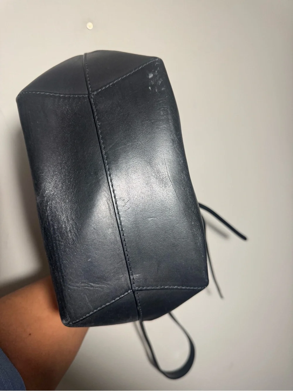 MANSUR GAVRIEL Black Leather Mini Bucket Bag